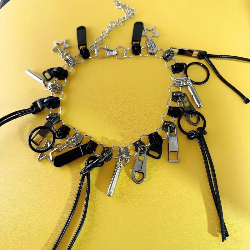 Punk-Reißverschluss-Halsband für Damen