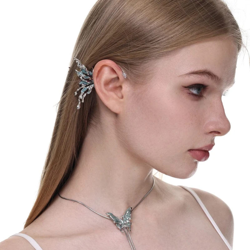 Punk-Schmetterlingsohrring für Damen
