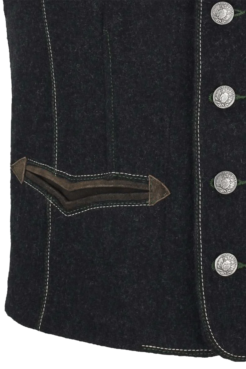 Herren Weste Wolle/Leder