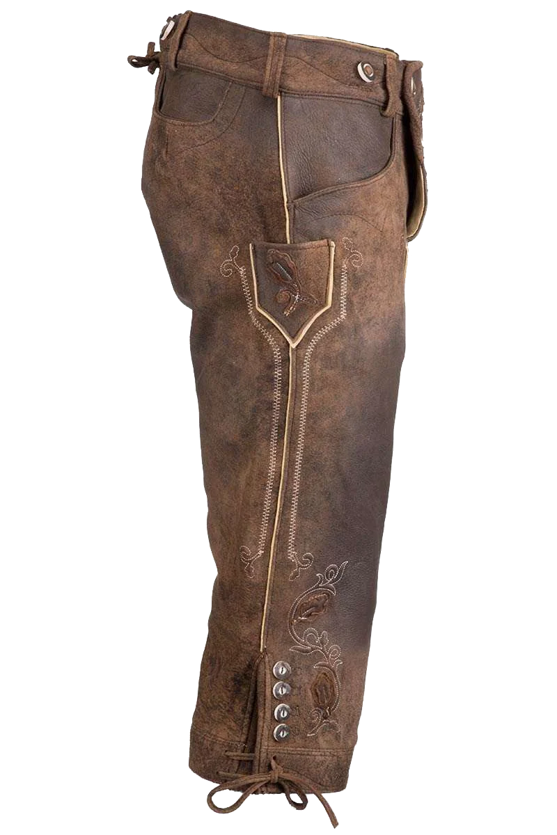 Herren Kniebundlederhose