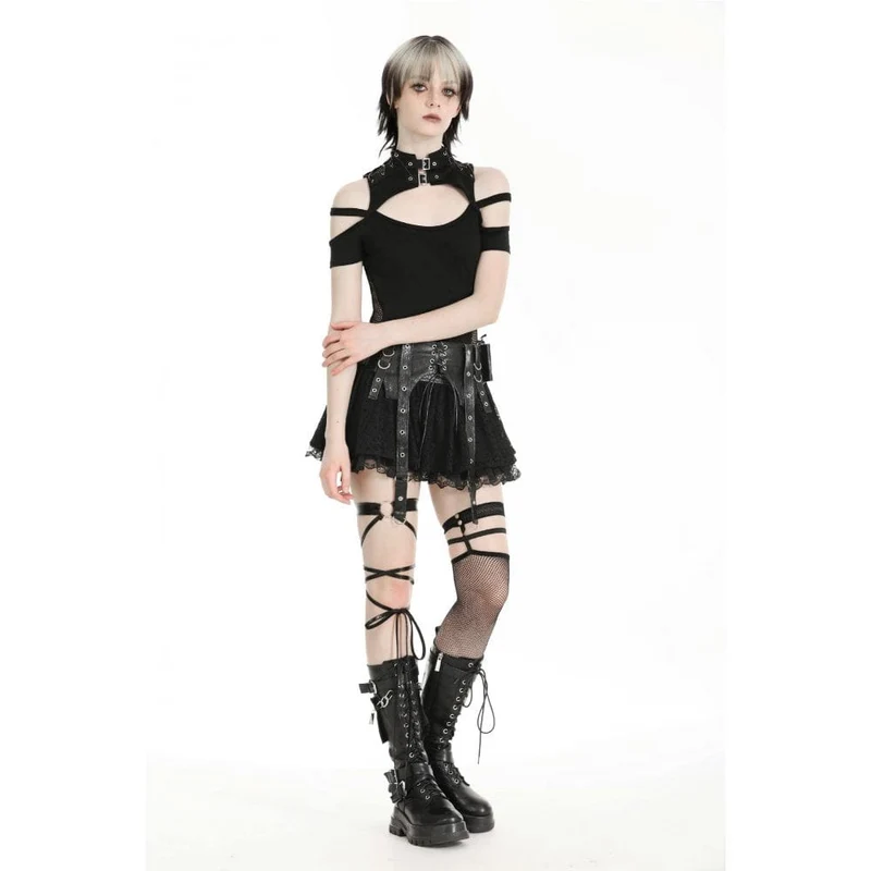 Punk-Rock aus Kunstleder mit Splice-Spitze für Damen
