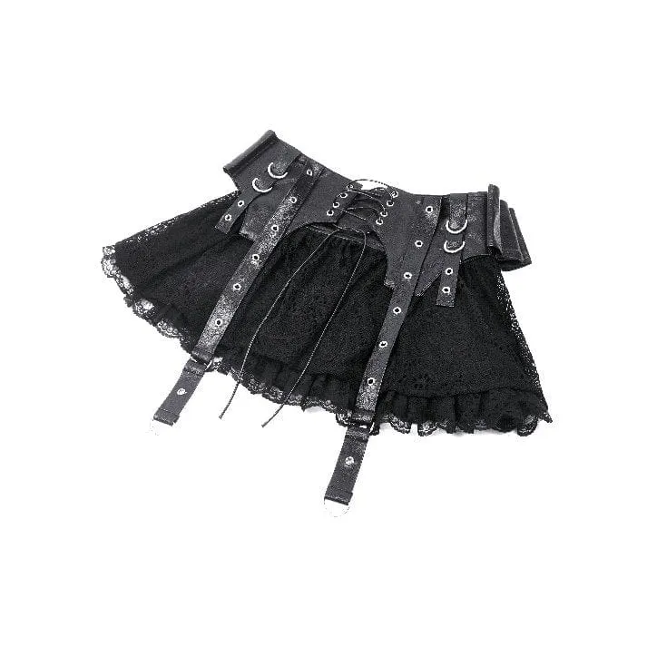 Punk-Rock aus Kunstleder mit Splice-Spitze für Damen