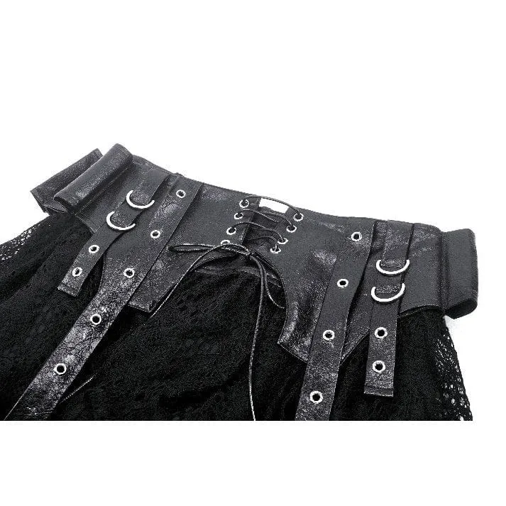 Punk-Rock aus Kunstleder mit Splice-Spitze für Damen