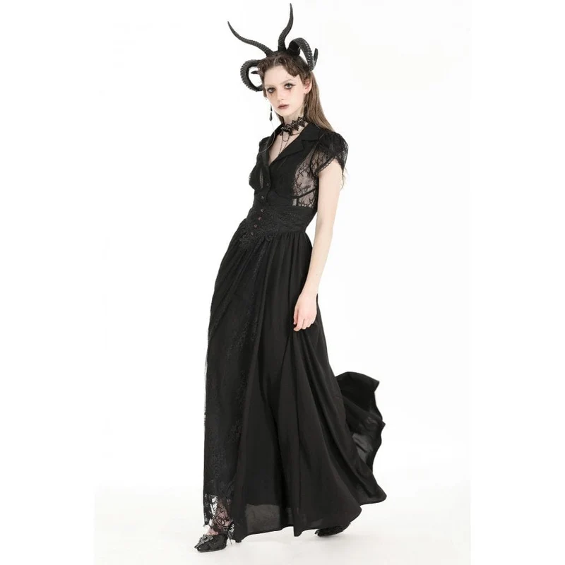 Damenrock mit hoher Taille und Gothic-Herzstickerei