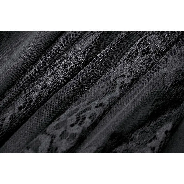 Damenrock mit hoher Taille und Gothic-Herzstickerei