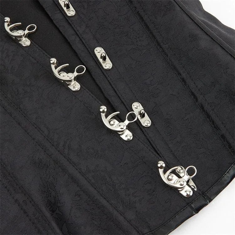Damen Gothic Puffärmel-Überbrustkorsett mit Schnürung und Stäbchen