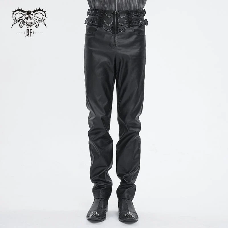 Gothic-Kettenhose mit hohem Bund für Herren