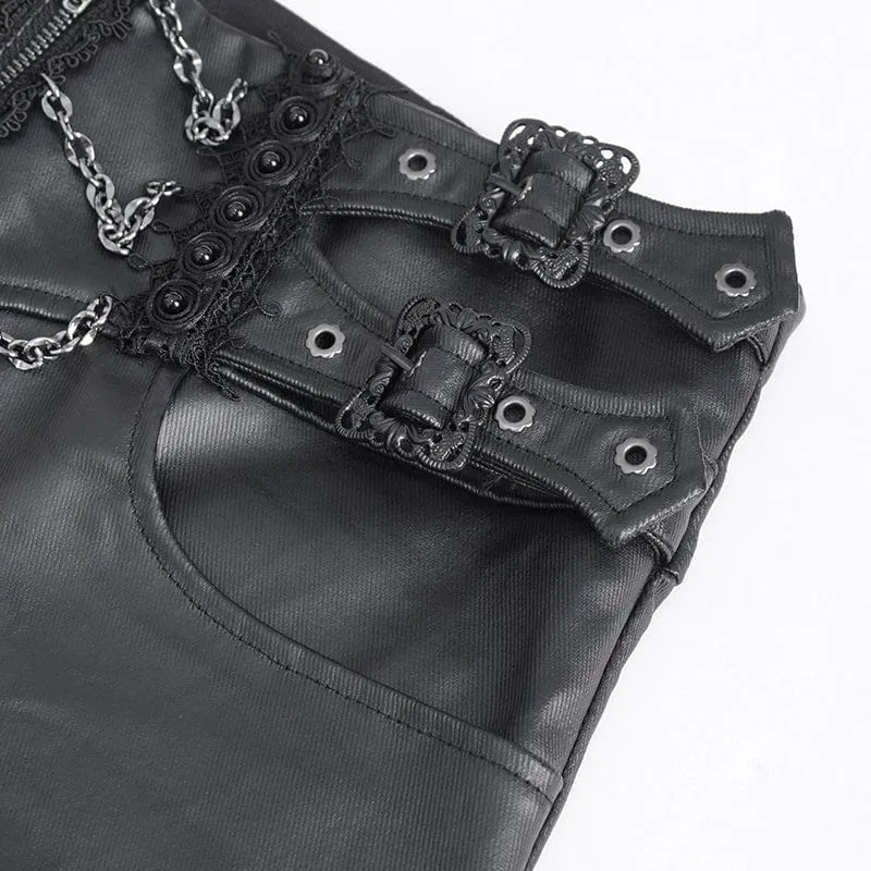 Gothic-Kettenhose mit hohem Bund für Herren