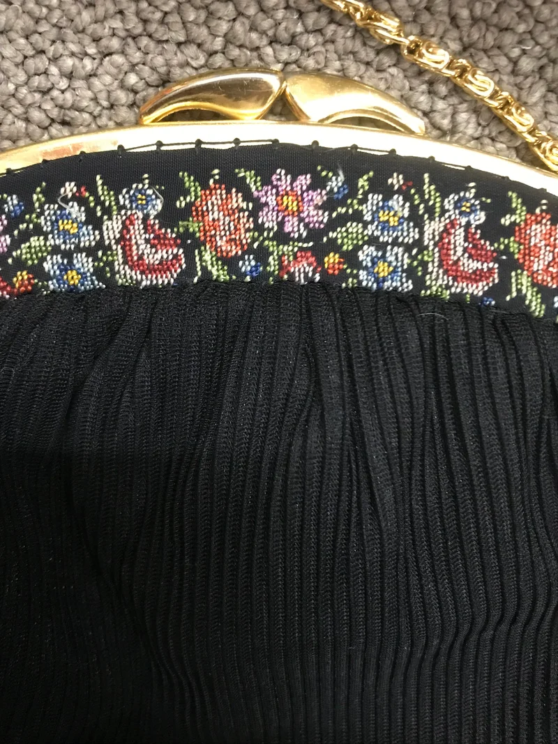 Antike Abendtasche Set 50er Jahre 2teilig