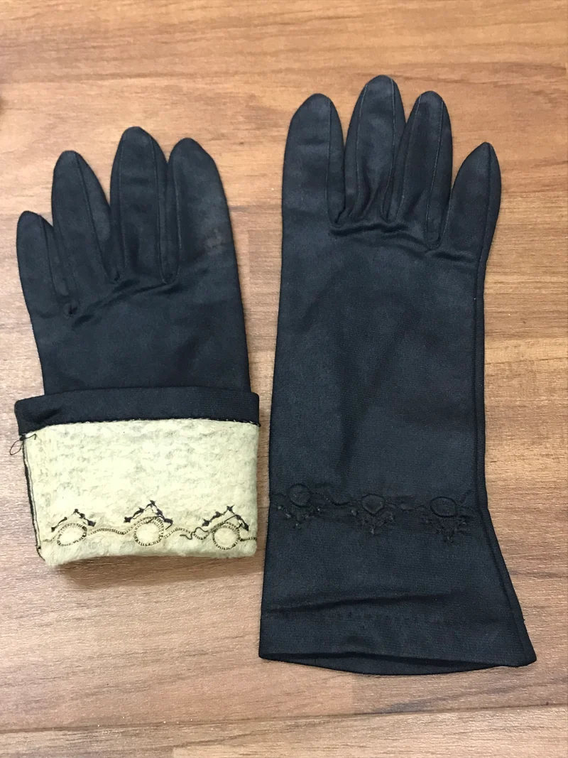 Vintage 50er Jahre Kleid Set Schwarz-Weiß Gr. 38