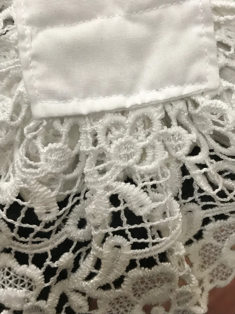 Vintage Jabot, Halsbinde, Halsrüsche aus Baumwolle