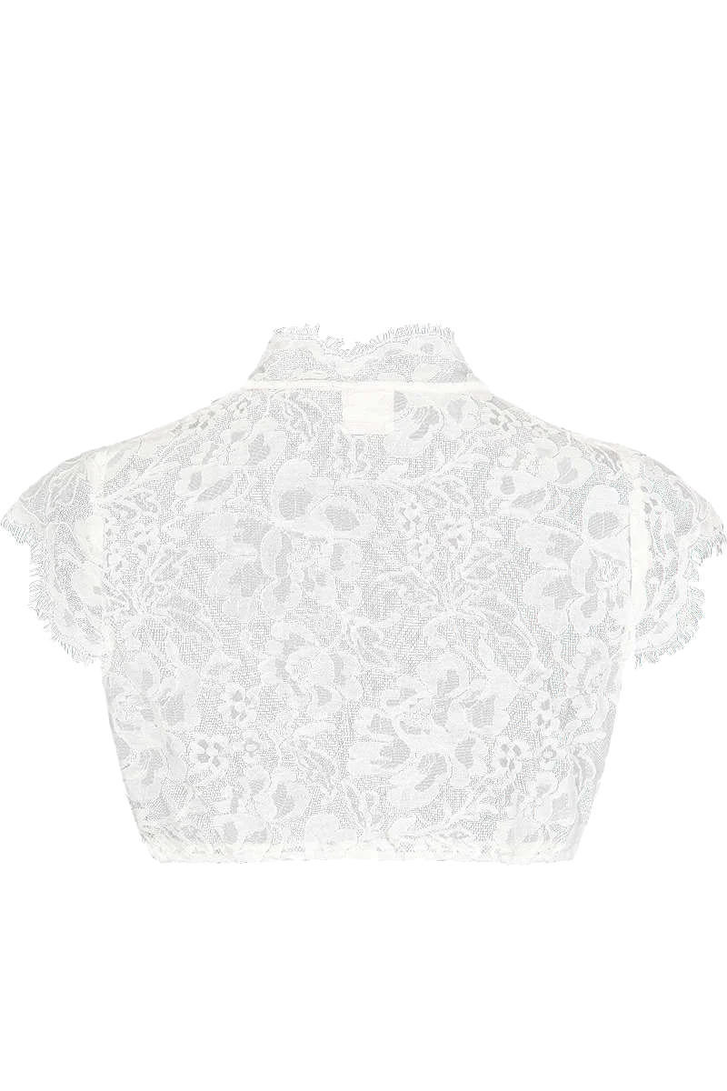 Dirndl Bluse hochgeschlossen Spitze