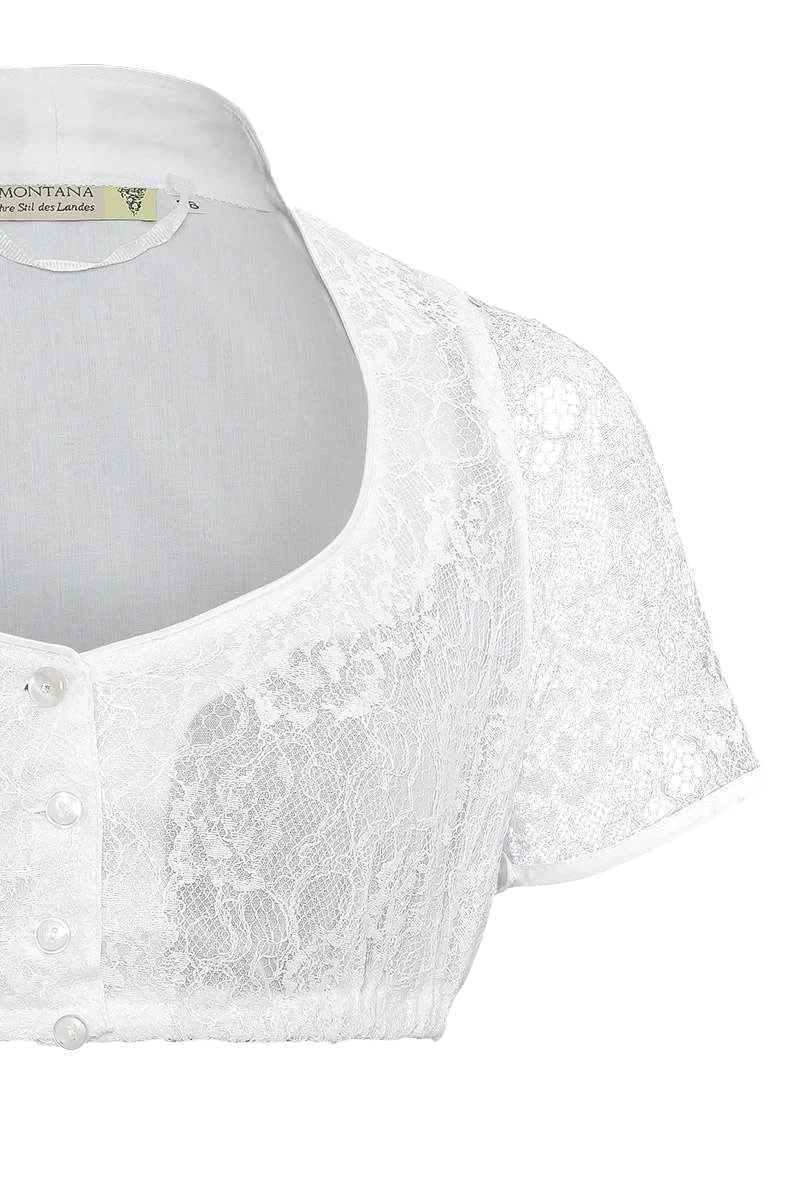 Spitzen-Dirndlbluse mit Schneewittchenkragen