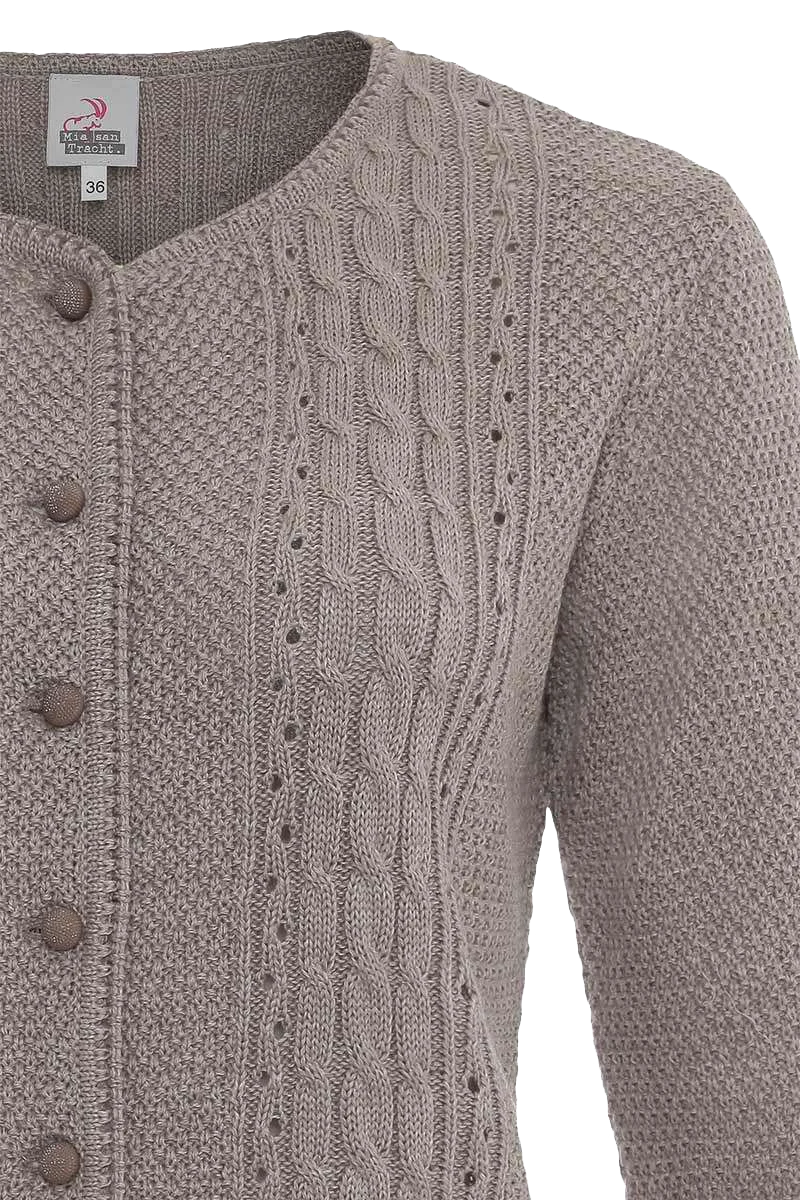 Dirndljacke Strick mit Zopfmuster