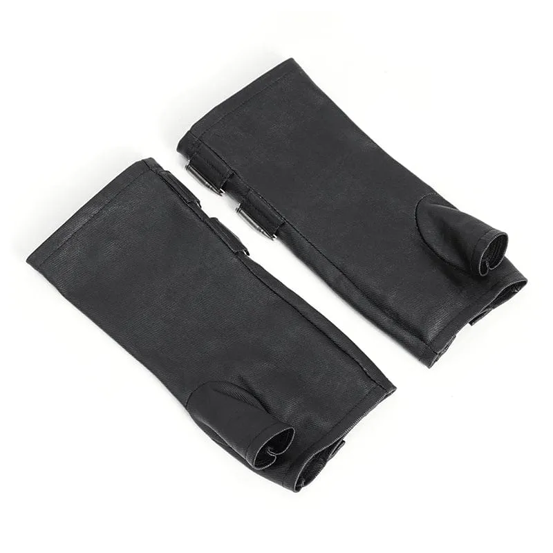 Fingerlose Gothic-Handschuhe mit Bullet-Reißverschluss für Herren