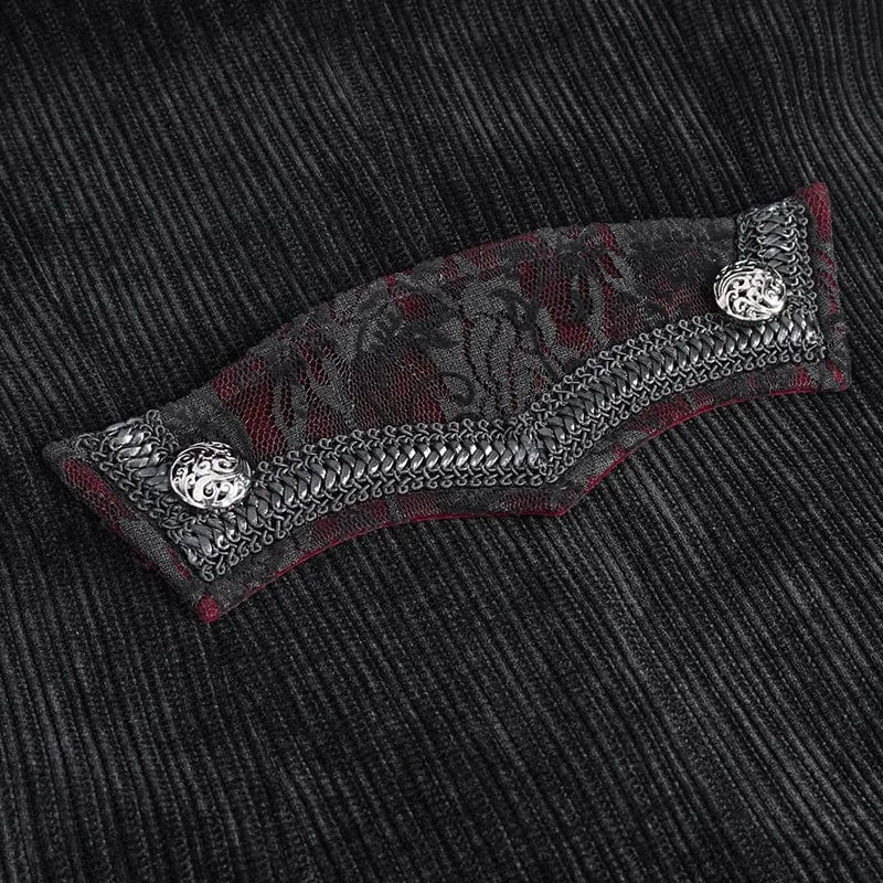 Gothic-Mantel mit Schwalbenschwanz und Stehkragen für Herren