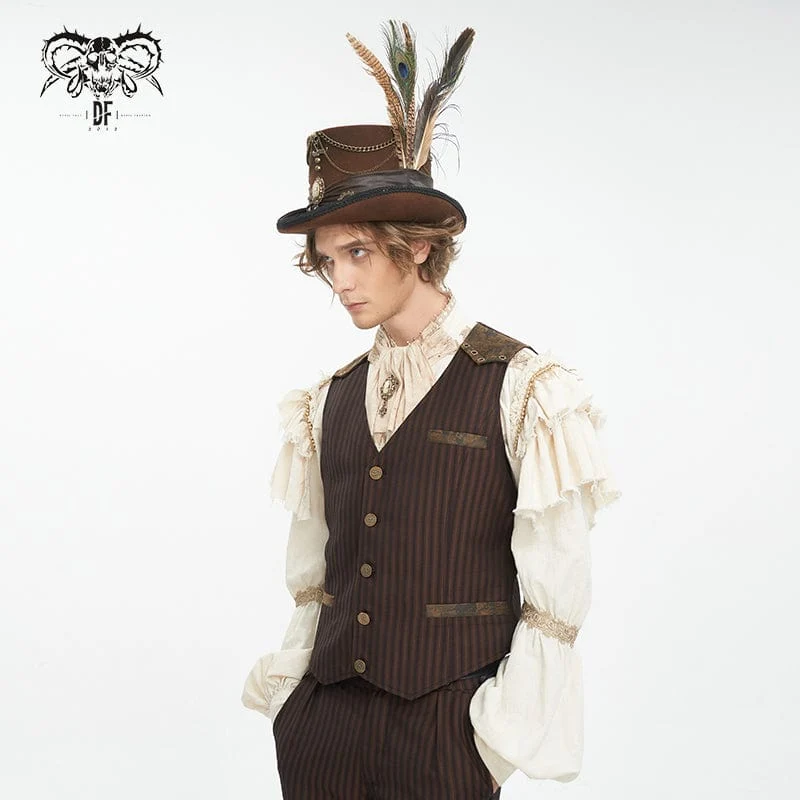 Herren-Gothic-Gear-Feder-Zylinder