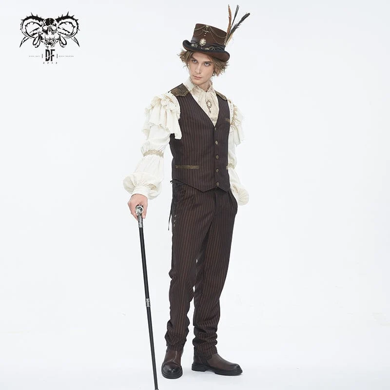 Herren-Gothic-Gear-Feder-Zylinder