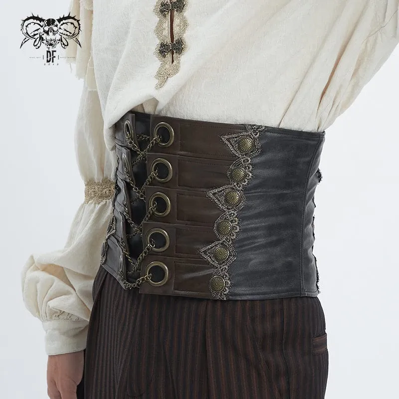Gothic-Kettengürtel aus Kunstleder für Herren