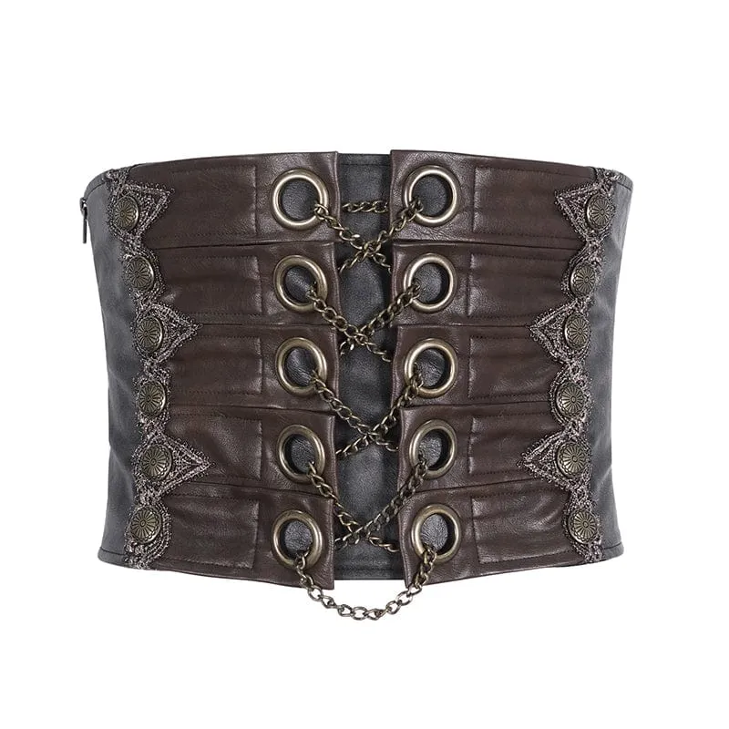 Gothic-Kettengürtel aus Kunstleder für Herren