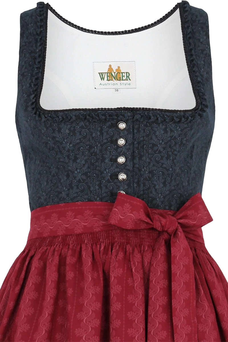 Baumwoll-Wasch-Dirndl lang