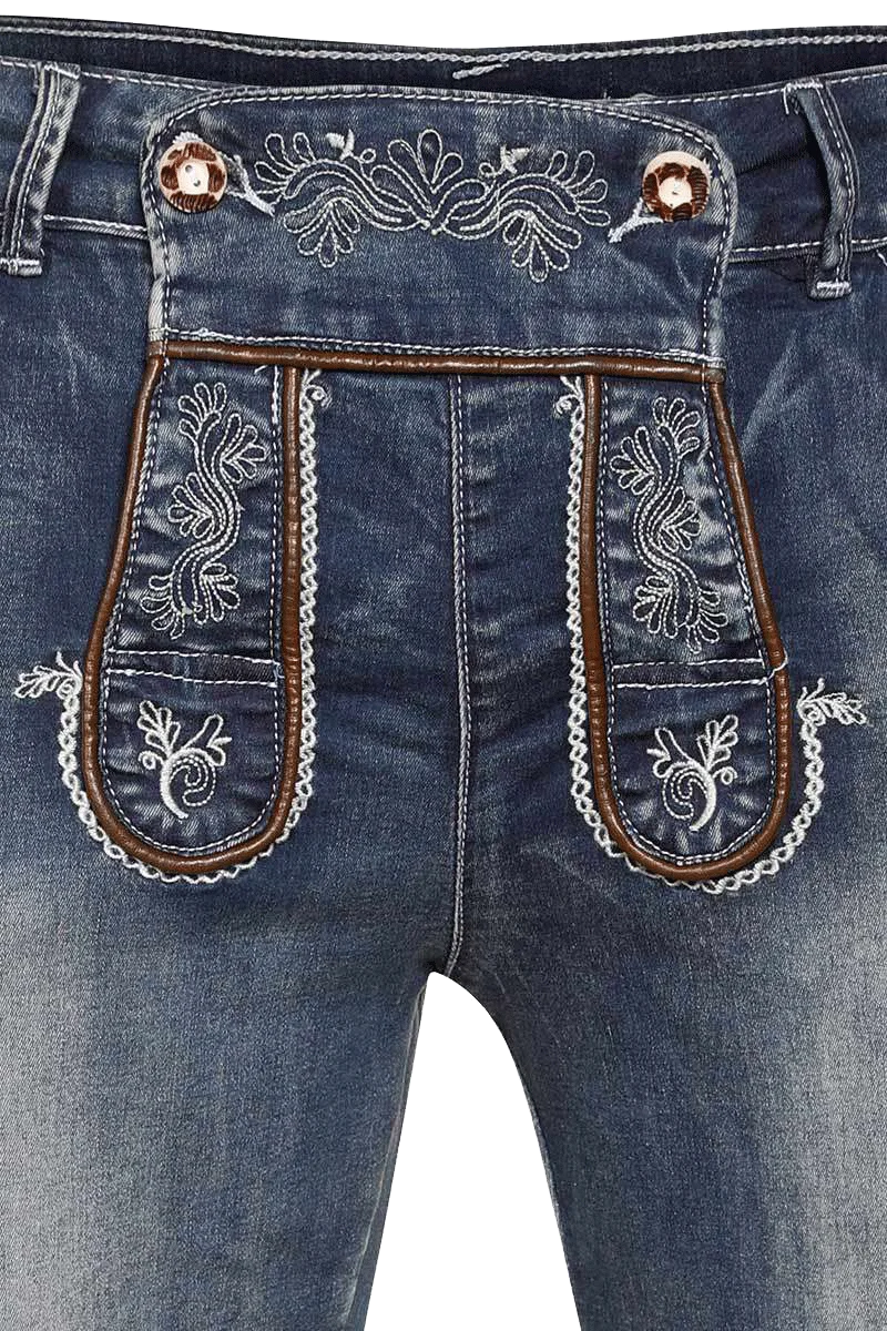 Herren Trachtenjeans 'Lederhose' lang