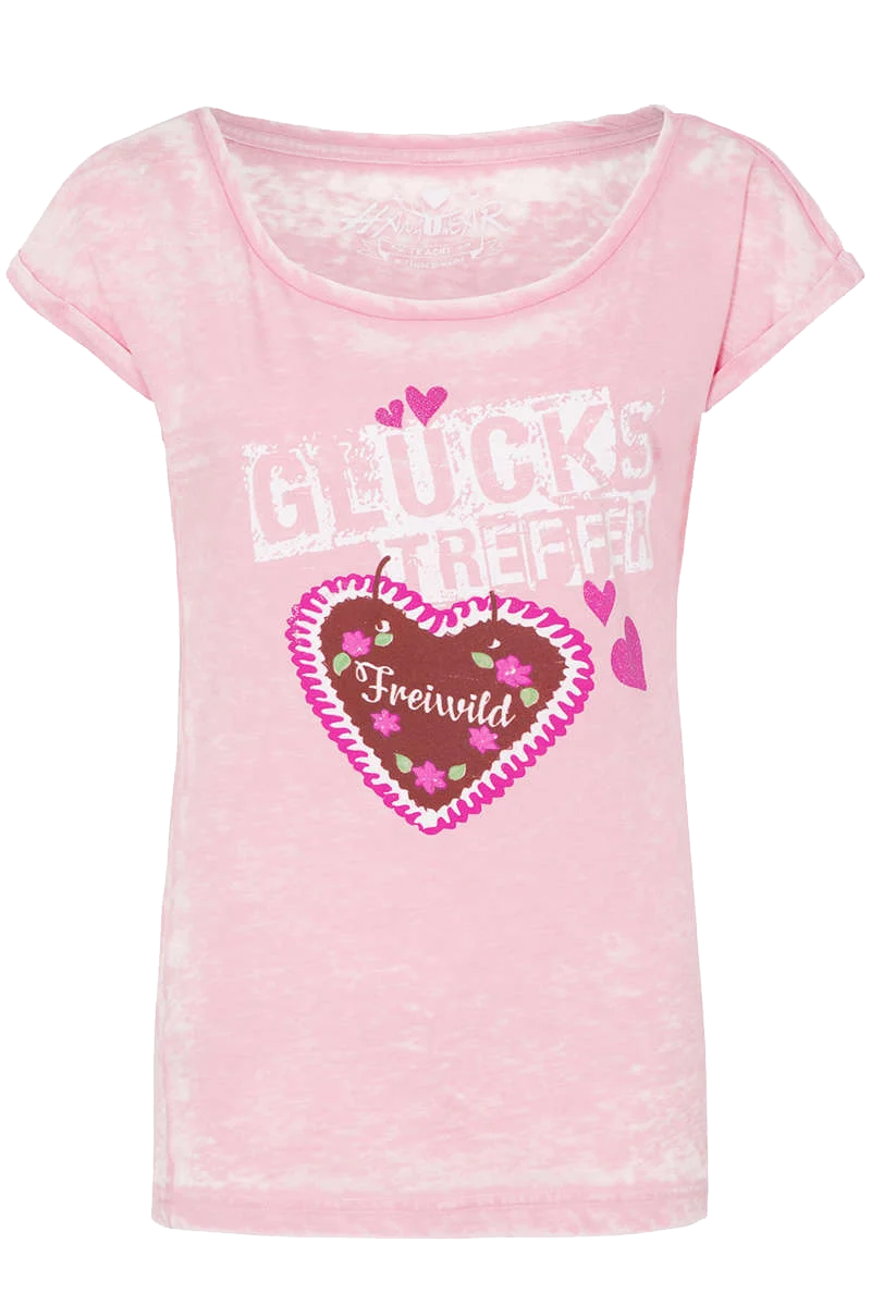 Damen Trachten T-Shirt 'Glückstreffer'