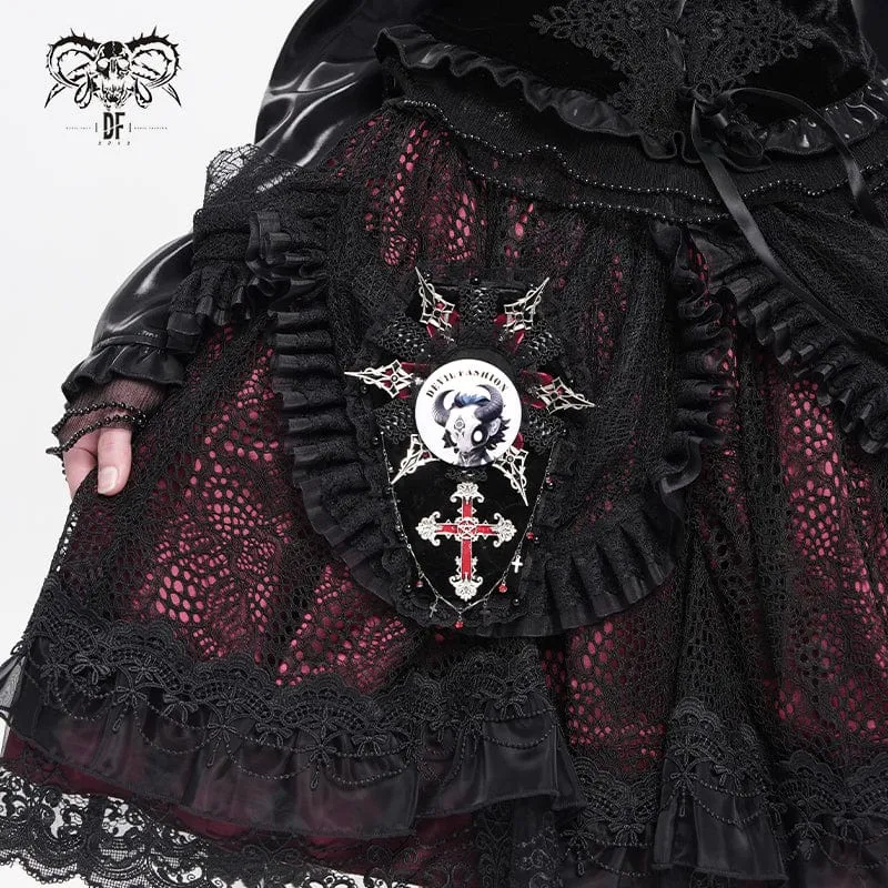 Devil Fashion Hitt Muster Brosche Anstecker