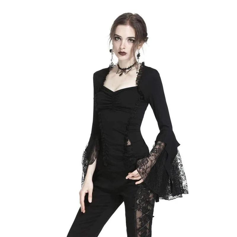 Frauen Prinzessin Cut Goth Short Top
