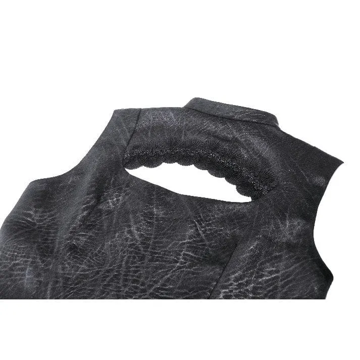 Damen Gothic Lace Splice Schnürweste