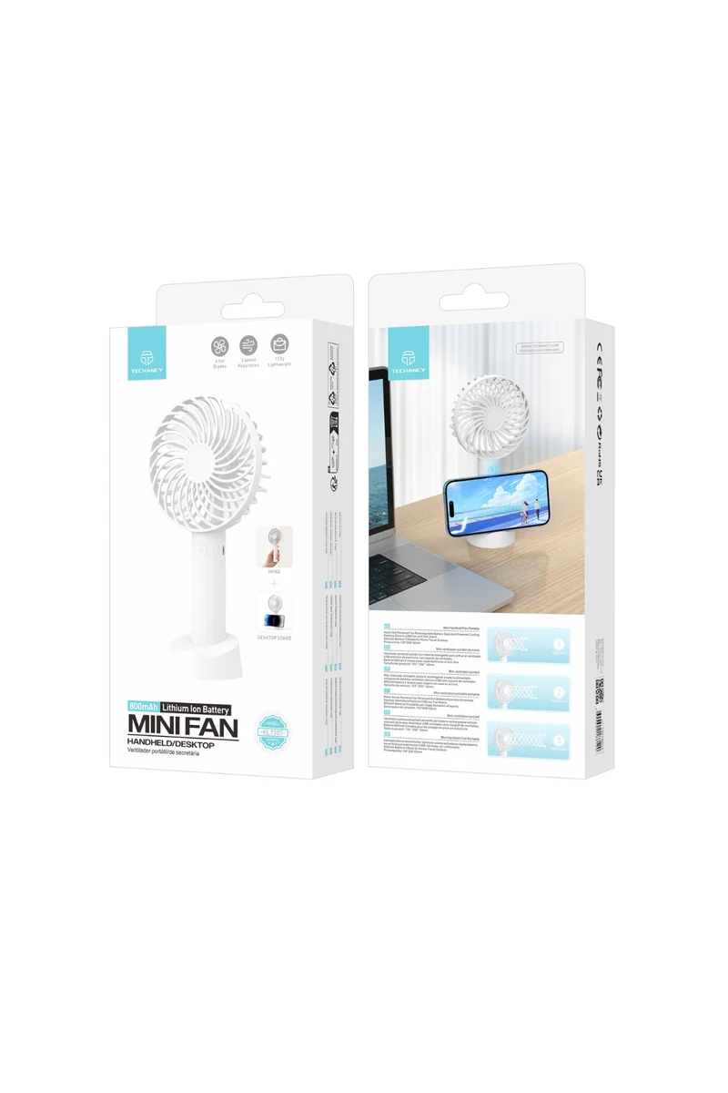 Tragbarer Mini-Handventilator - wiederaufladbarer Akku