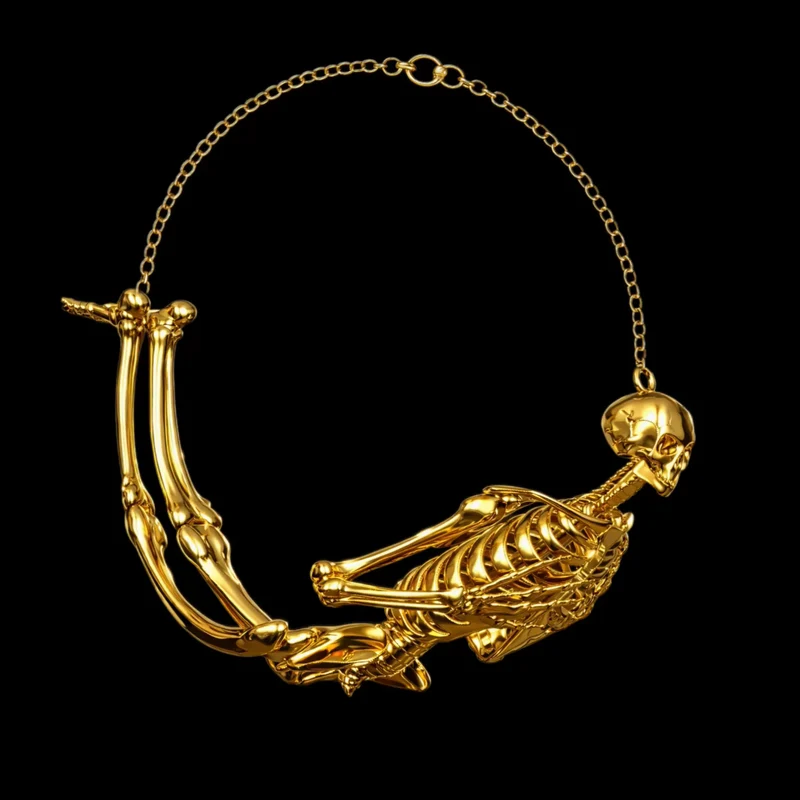 Gothic-Skelett-Kettenarmband für Damen
