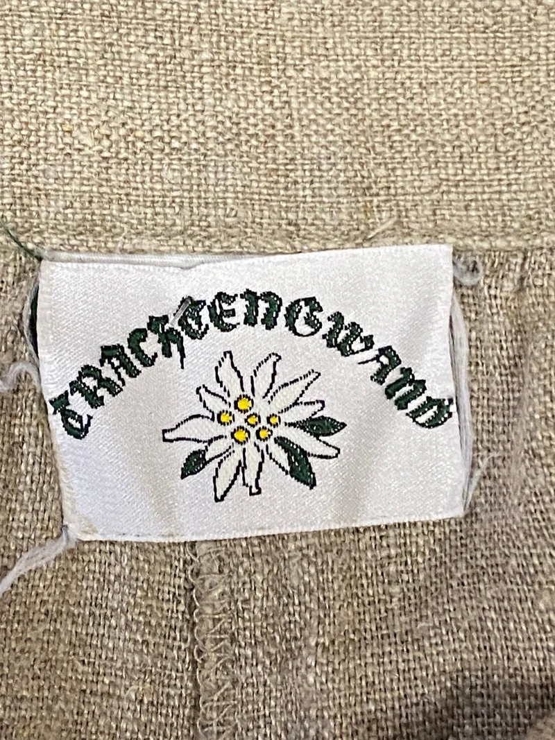 Vintage Trachtenrock Damen Beige Weiß Gr. 40 – Landhausstil mit Spitze