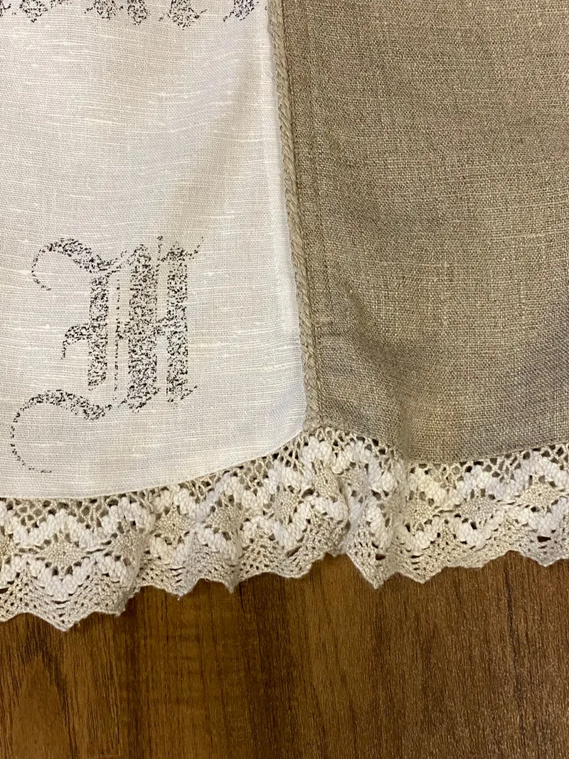 Vintage Trachtenrock Damen Beige Weiß Gr. 40 – Landhausstil mit Spitze