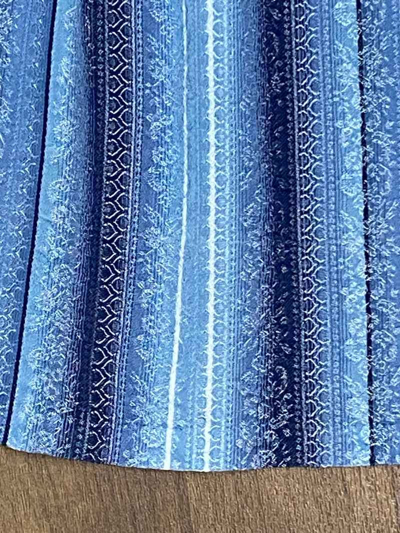 Vintage Dirndlschürze blau -mittellang