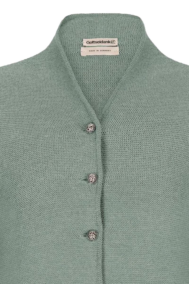 Damen Trachten Strickjacke mit Kelchkragen