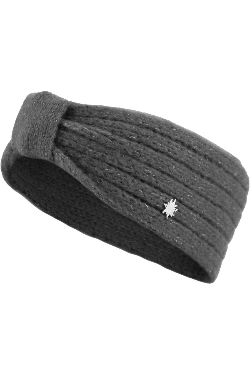 Damen Stirnband mit Edelweiß-Metallbadge