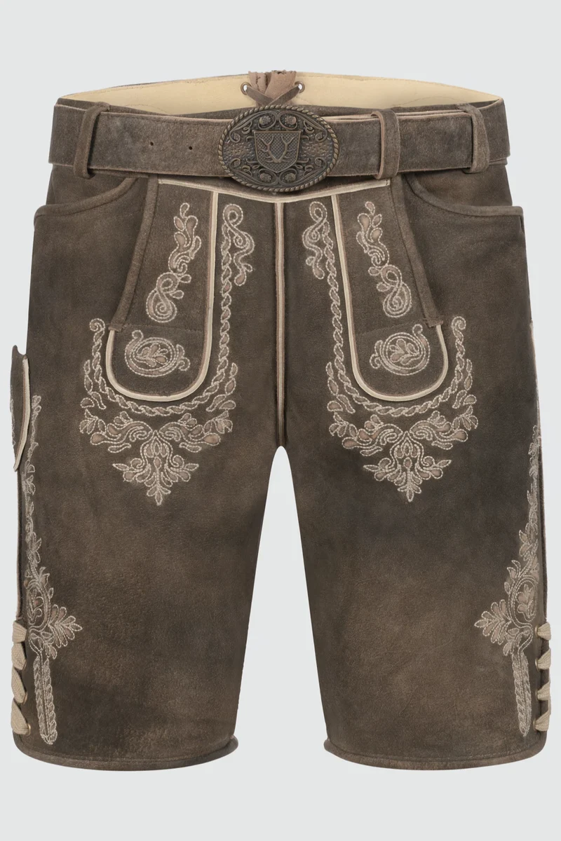 Herren Lederhose OLIAS mit Gürtel - Krüger Buam - 962370-000-0007