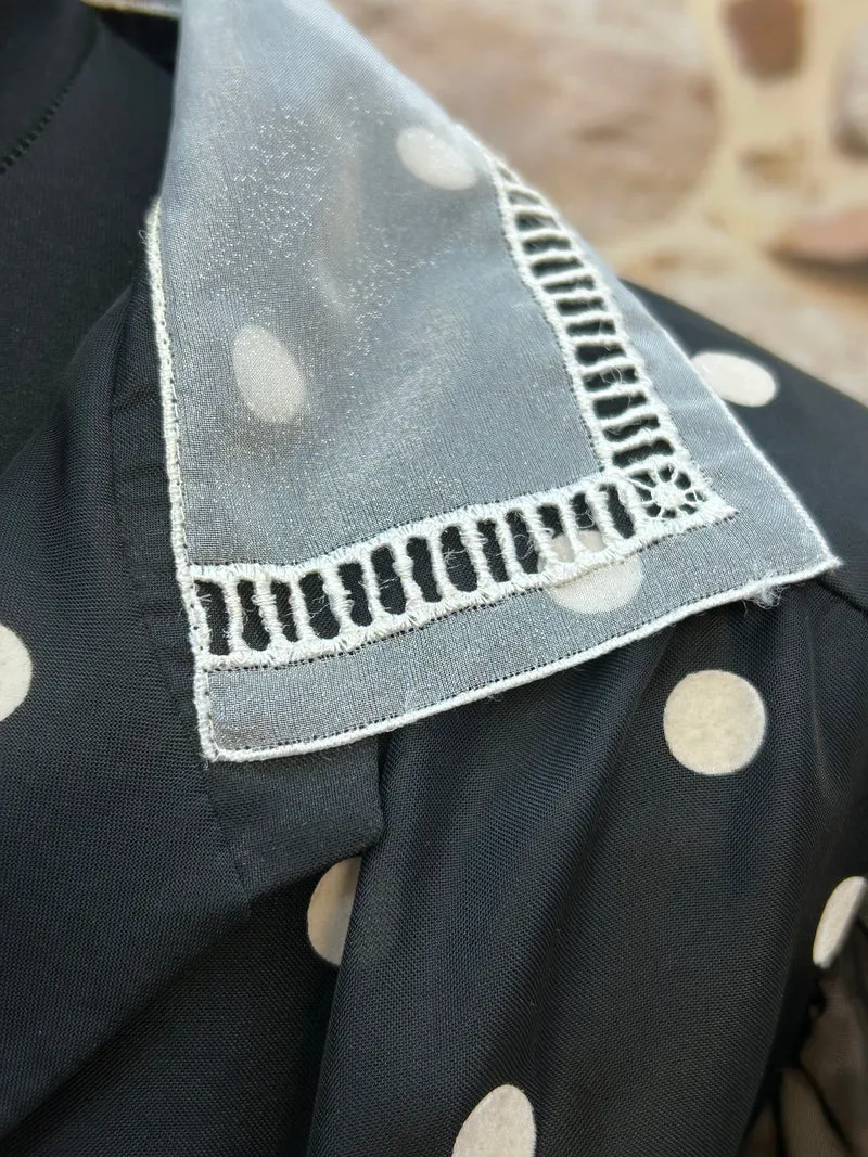 Polka-Dot Chiffonkleid Gr. 44 mit Hut