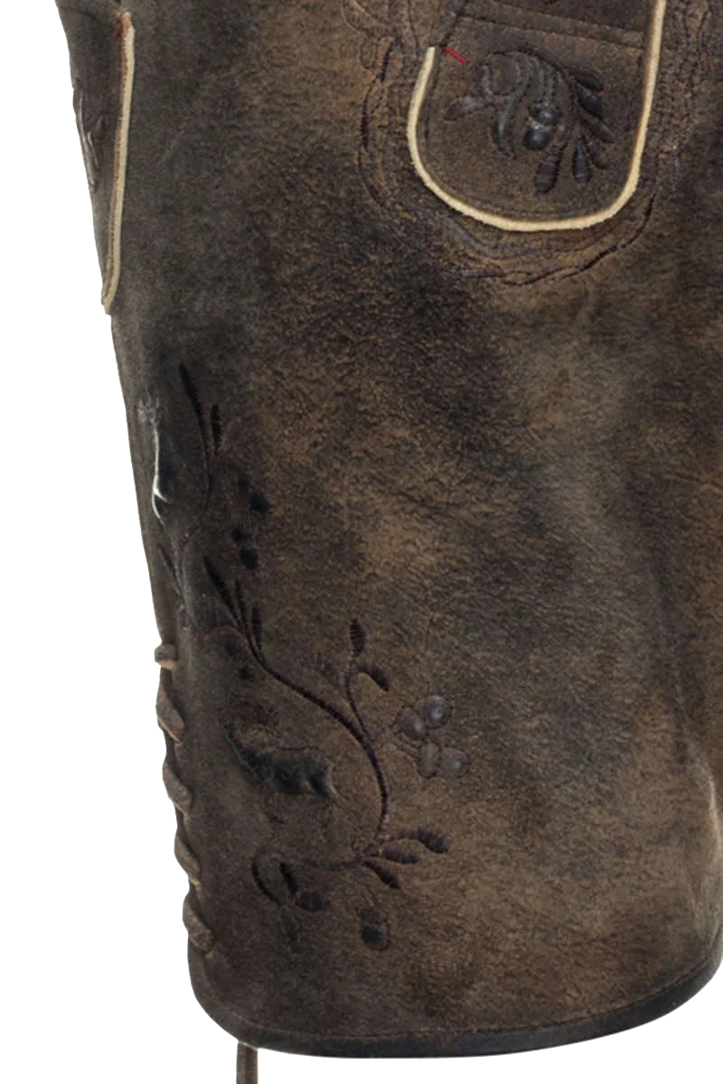 Herren Lederhose kurz mit Gürtel
