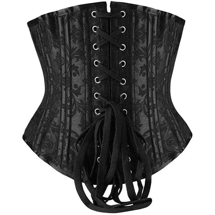 Frauen Gothic Jacquard Underbust Korsetts
