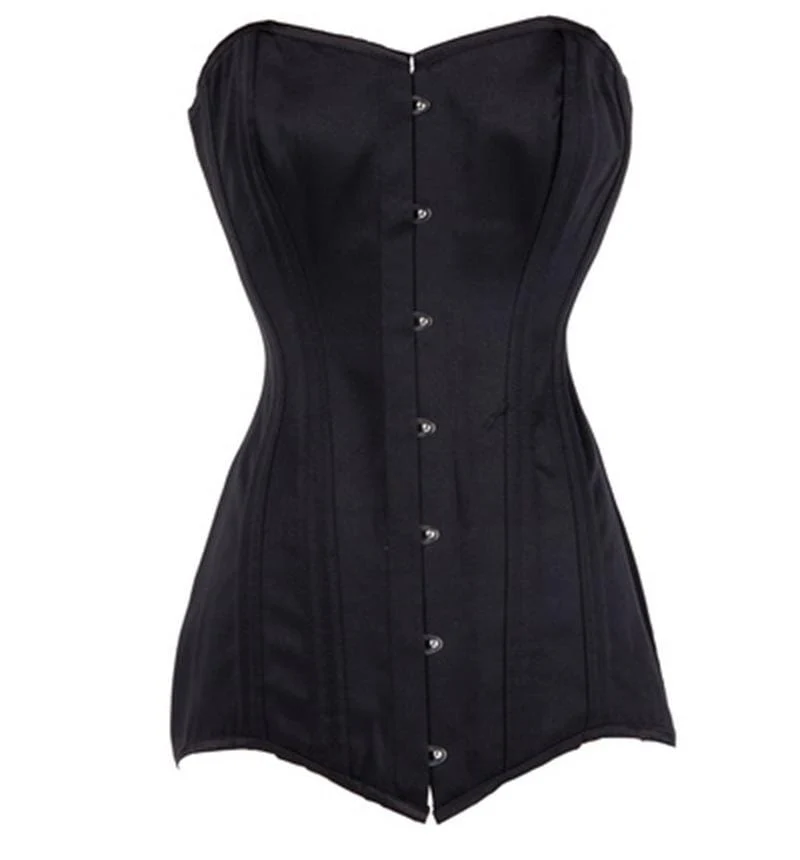 Frauen Gothic Pure Color Overbust Korsetts