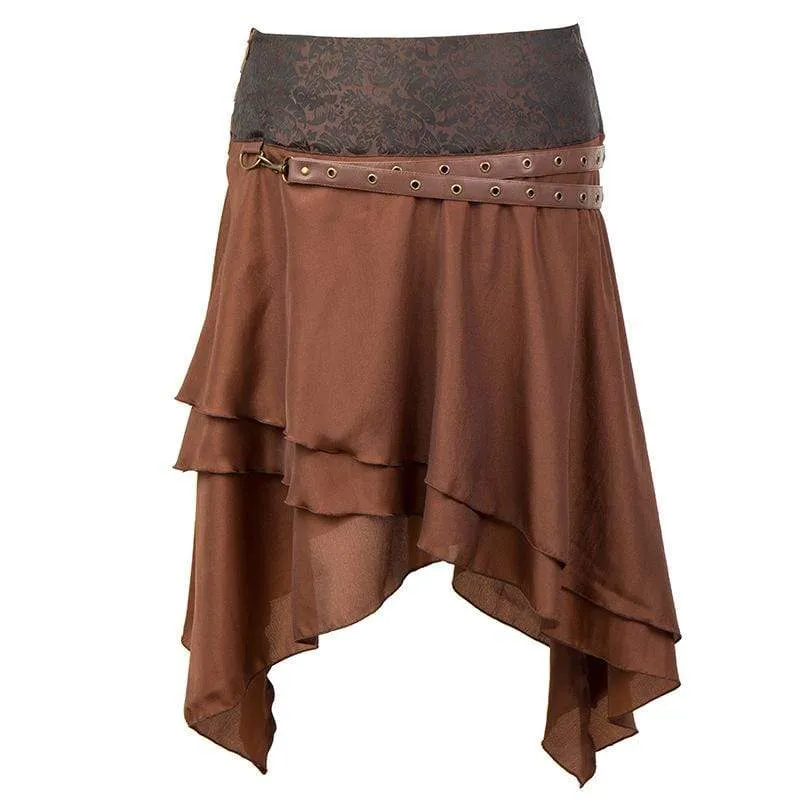 Steampunk-Röcke für Frauen mit Riemen