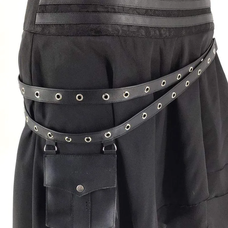 Steampunk-Röcke für Frauen mit Riemen