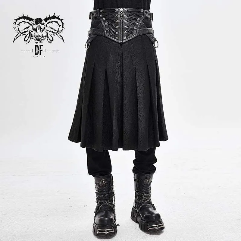 Herren Punk Vintage Cracks Seile Gürtel Kilts