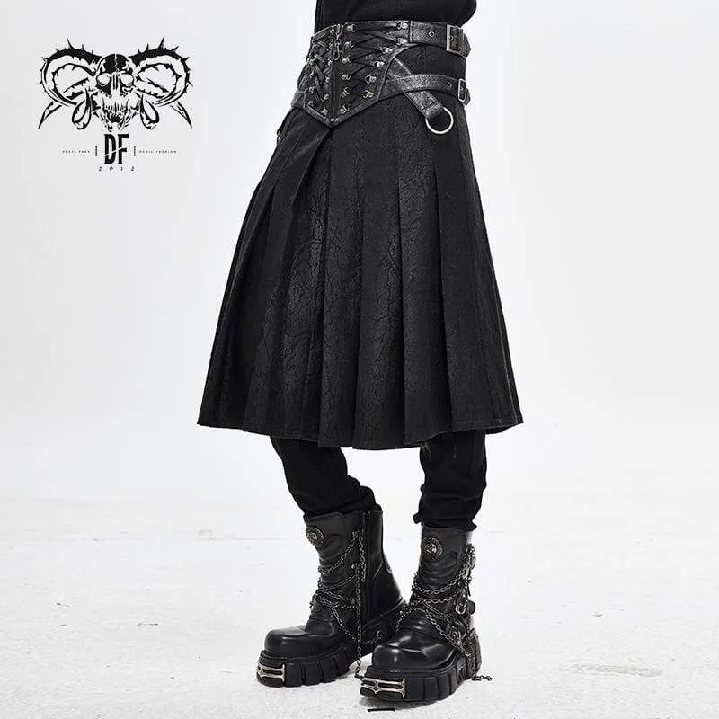 Herren Punk Vintage Cracks Seile Gürtel Kilts