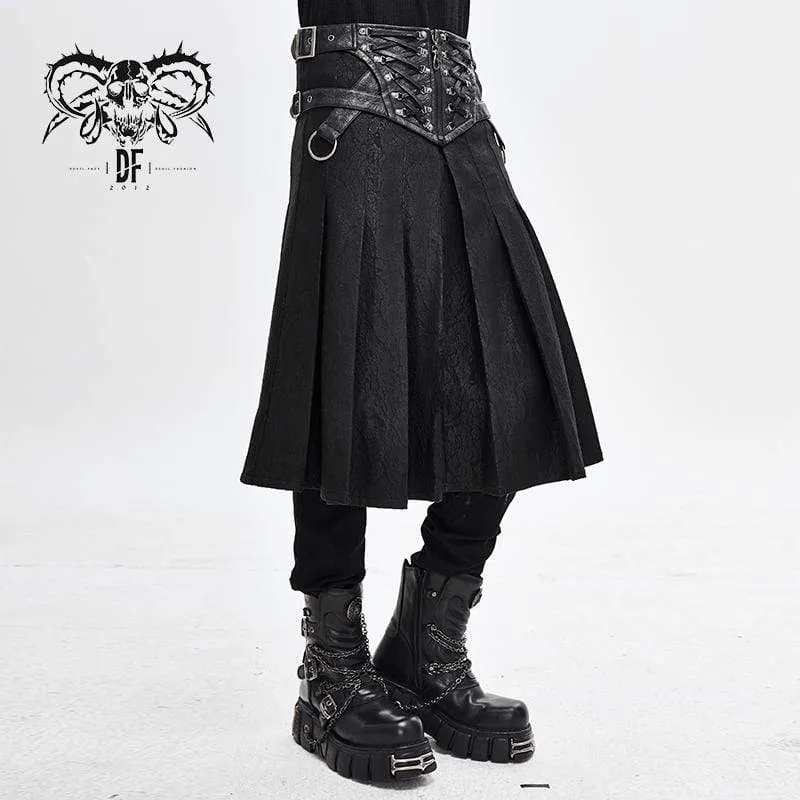 Herren Punk Vintage Cracks Seile Gürtel Kilts