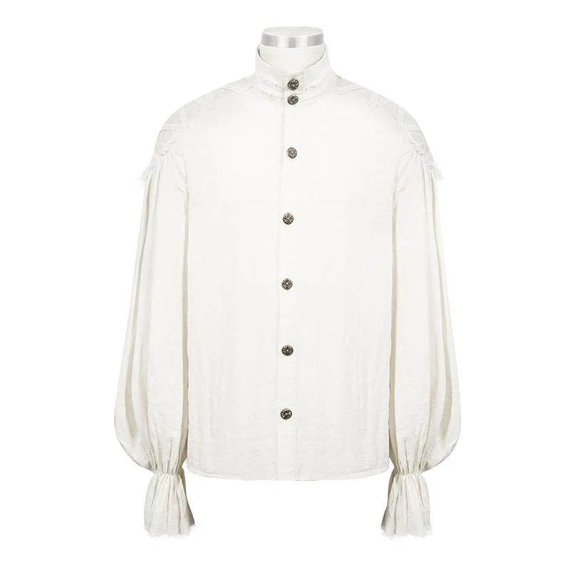 Herren Vintage wunderschöne Rokoko Puff Ärmel Rüschen Shirts