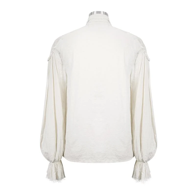 Herren Vintage wunderschöne Rokoko Puff Ärmel Rüschen Shirts