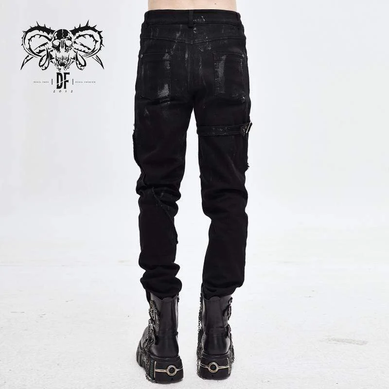 Herren Punk Ropes Tattered Hosen